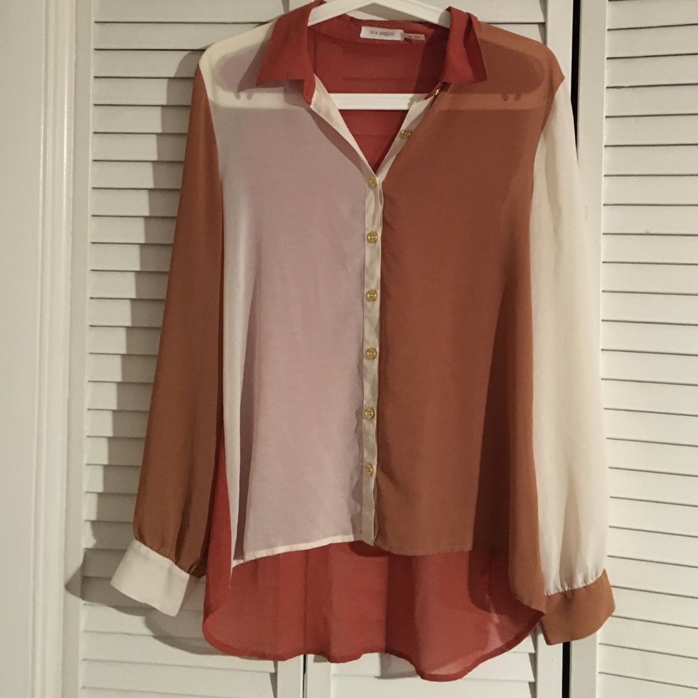 Color block blouse